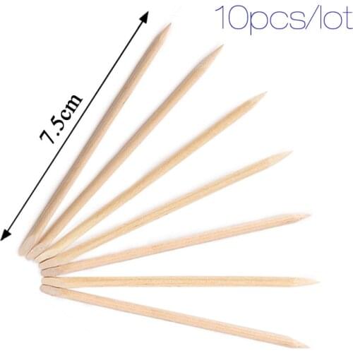 100pcs/pack 7.5cm Orange Wood Stick Cuticle Pusher Remover Nail Designs Nail Art Stick Wooden Manicure Tools 2016 New Hot Sale