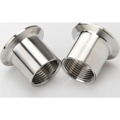 304 Stainless Steel 1/2" DN15/25/32/40 Sanitary Female Threaded Ferrule OD 50.5/64/77mm Pipe Fitting fit 1.5" 2" 2.5"Tri Clamp