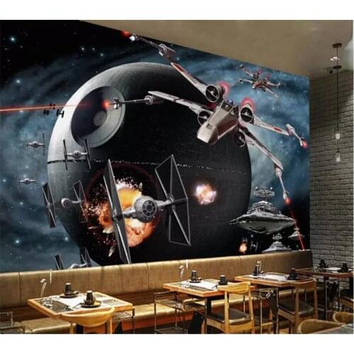 Beibehang 3d wallpaper custom mural living room bedroom star ball battle aircraft game tooling mural background wall decoration