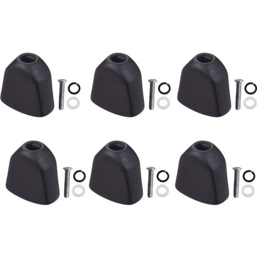 6PCS Tuning Peg Caps Polished Tuner Key Button Cap String Knob Handle with Screws Washer Parts for Acoustic and Electric Guitars