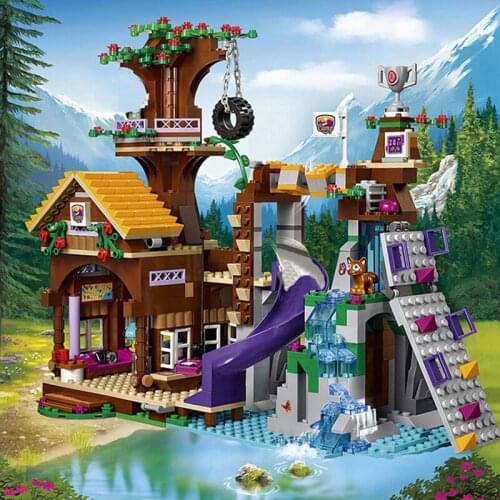 Tree House Camp 872 Pieces Adventure Emma Mia Building Blocks Figure Friendship Educational Bricks Toy for Girl Children
