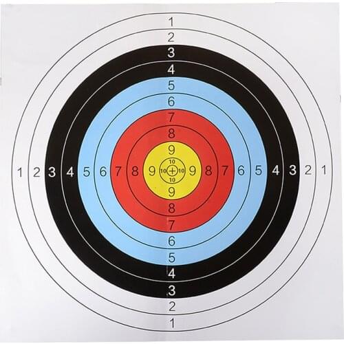 10pcs Archery Crossbow Target Paper Single Spot Shoot Practice Round Shooting Sports Training Hunting Archery Kit 40CMX40CM