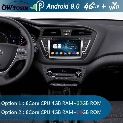 8" IPS 1280*720 8Core 4GB RAM+64GB ROM Android 9.0 Car DVD Player For Hyundai I20 2013 2014 2015 DSP Radio GPS Parrot BT Adas
