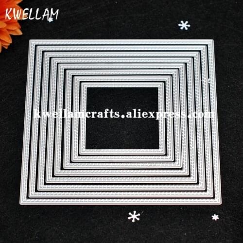 Large Size 15cm Double Sew Thread Square Metal Die cutting Dies For DIY Scrapbooking Photo Album Embossing Folder KW7081802