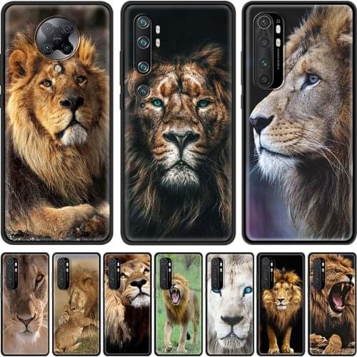 Animaux Lion Case for Xiaomi Mi 9T 9SE 9 10T A2 8 Lite Note 10 Pro CC9 CC9E Poco X3 F1 A1 TPU Soft Shell Cover Phone Capa