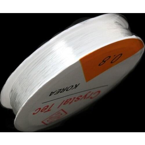 New Arrival 8m 0.8mm Crystal Beading Round Stretch Cord Elastic Transparent Wire/String/Thread for Necklace Bracelet Jewelry DIY