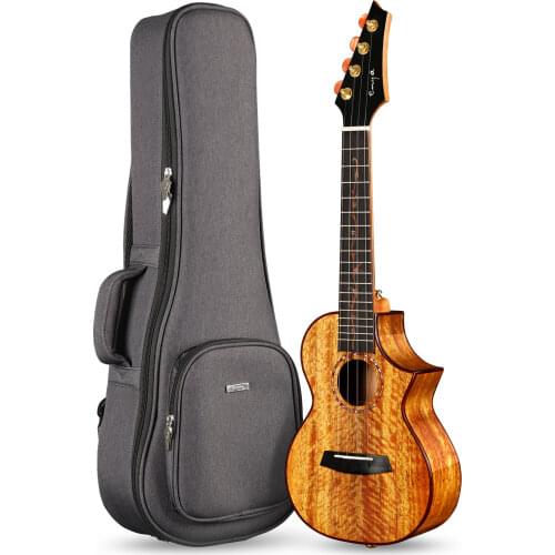 Enya Concert Tenor Ukulele 23inch 26inch All 5A Solid Mango Wood High Gloss Finish Electric Ukelele with Premium Gig Bag Strap