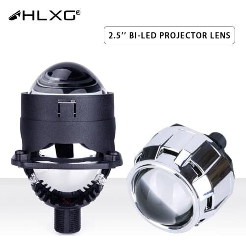 Hlxg lenses for cars 2.5inches Auto Bi LED Projector Lens Headlight H4 H7 9005 9006 Car Motorcycle Headlight HID Retrofit Kits