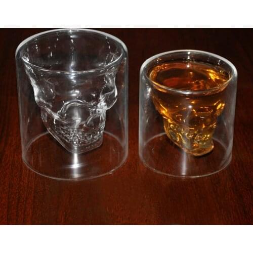 Crystal Skull Head Vodka Whiskey Shot Glass Cup Drink Ware Home Bar New