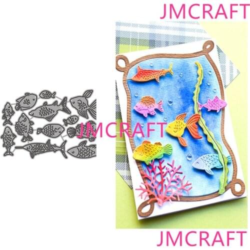 JMCRAFT 2021 Marine Life Fish #4 Metal Cutting Die For Scrapbooking Practice Hands-on DIY Album Card Handmade Tool