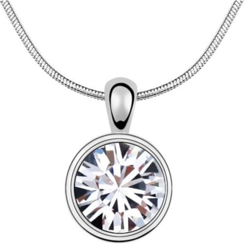 Quality zirconugar necklace pendant fashion jewelry girl accessorie dropshipping promotion gift Austrian crystal classic
