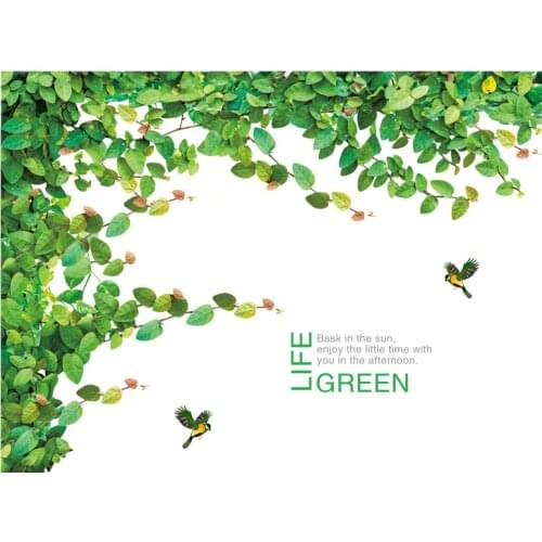 Creative Green Vine Plant Wall Decals Home Living Room Decor Teen Aesthetic Poster Vinyl Windows Door Wall Sticker