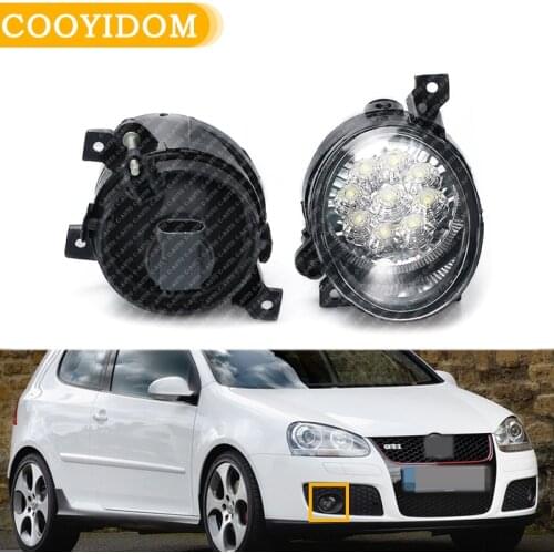 Left Right Car 9LED Bright White Fog Light Lamp 1Kd941700 1Kd941699 For Vw Golf Mk5 Je tta Rabbit Driving Lamp Car Accessories
