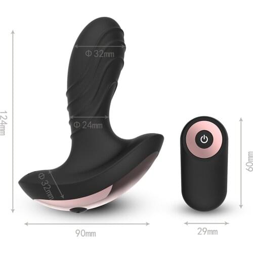 Remote Control Male Prostate Massager Anal Vibrator Silicone 10 Speeds Dildo Butt Plug Sex Toys for Men Masturbator For Adults