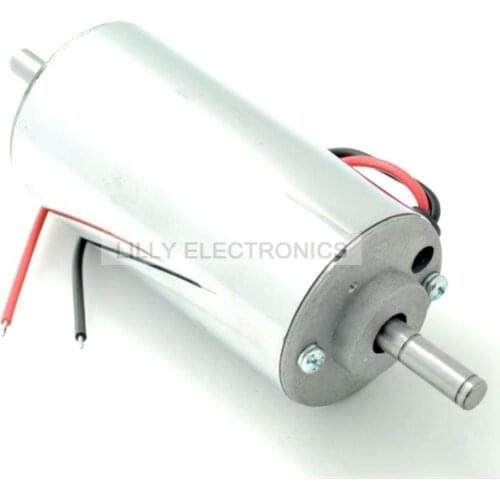 DC 400W Spindle Motor 52mm w/ Permanent Magnet Brush & Chrome Surface 12-48V