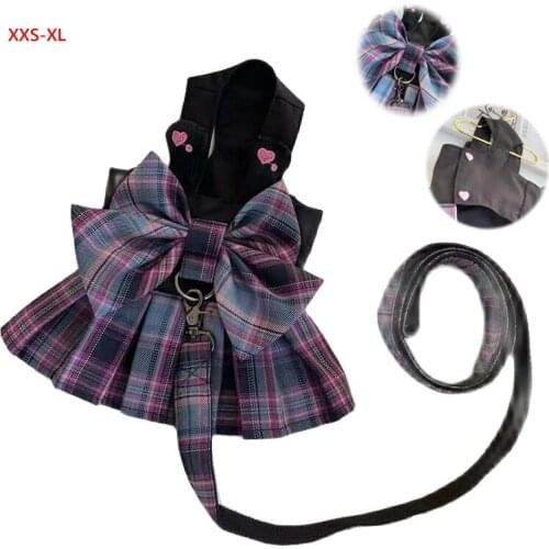 Cat Puppy Clothing Small Dog Dress Harness Skirt Chihuahua Yorkshire Pomeranian Shih Tzu Maltese Poodle Bichon Schnauzer Clothes