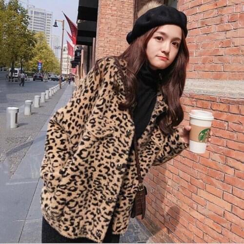 2020 autumn and winter new mink fur leopard sweater coat Korean version loose long imitation mink wool knitted coat women