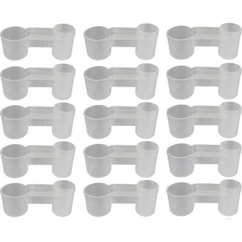 New 15 Pcs Plastic Soda Water Bottle Bird Drinker Feeder Cup Chicken Pigeons Feeder Trough Animal Feeding Accessories