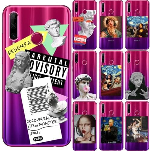 Luxury Clear Stamp Label Barcode Art Silicone Back Case For Huawei Honor 10 20 Lite Pro 20i 10i 9X 8X Mate 20 30 Phone Cover