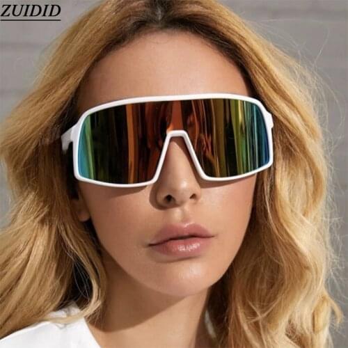 2021 Fashion Oversized Sunglasses Goggles Cycling Glasses Vintage Oculos Ciclismo Zonnebril Mask Okulary Gafas Ciclismo Hombre