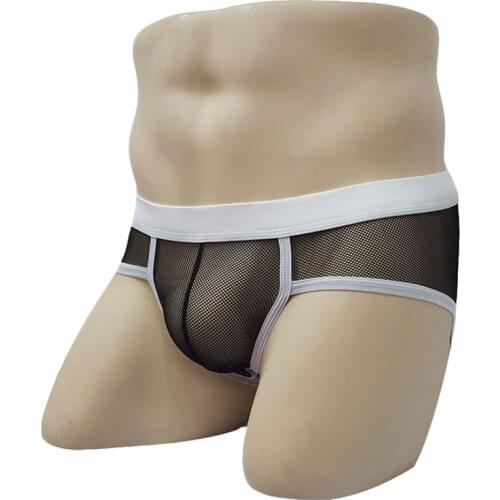 Sexy Underwear Mens Breathable Mesh Hollow Boxer Shorts Underpants Man Transparent Men Boxers Summer Style Cueca Masculina ck06