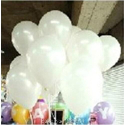 Wedding decoration Event Party suppplies pearlized air balloons White color 10inch Thick 2.2g 200pcs/lot wholesale free shipping