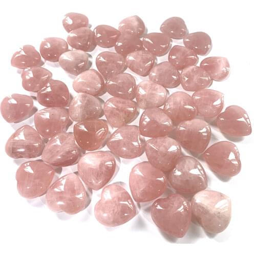 High Quality Crystal Natural Rose Quartz Rough Stone Ornaments Handle Pieces To Play With Energy Stone Love LPS
