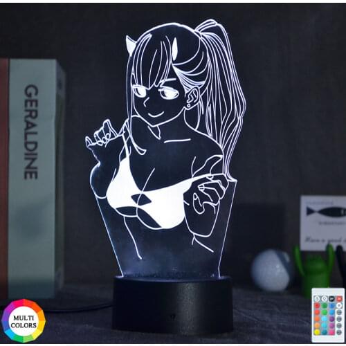 Japan Anime Night Light Zero Two Led Backlight Bedroom Color Changing Atmosphere Home Decoration Darling in the Franxx Figure