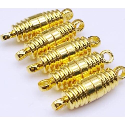 5PCS/lot Golden Magnetic Clasp Hooks Jewelry Clasps End Caps Necklace Bracelets Clasp Connectors for ewelry Hand Made Connected