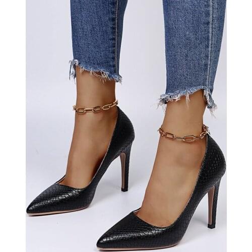 Womens shoes Leather stiletto heels Fashion office shoes Party shoes Womens comfort Womens heels 35-43