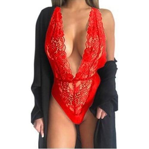 Women Teddy Lingerie Sexy Hot Erotic Dress Porno Plus Size Sexi Underwear Transparent Lace Lenceria Sex Babydoll Costumes