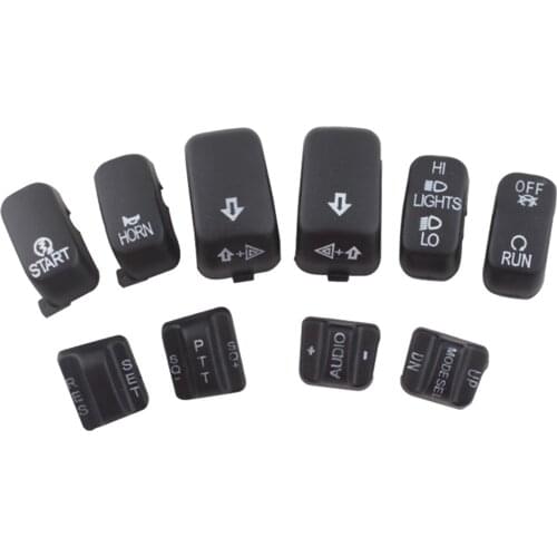 10x Motorbike Hand Control Switch Button Caps for Harley Road Slip 98-12, Makes Your Motorbike Looks Cooler