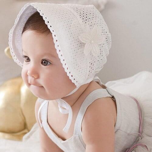 2020 Baby Hat Newborn Photography Accessories Sweet Lovely Cute Princess Children Kids Girl Baby Hat White Pink Lace Floral Caps