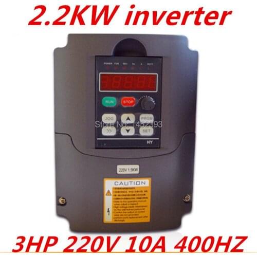 2.2KW 220V Frequency Inverter 400HZ VFD VARIABLE FREQUENCY Drive NEW HY brand
