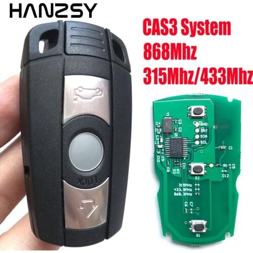 3 Buttons PCF7953 Chip Smart key For BMW 3 7 5 1 Series For E82 E88 E89 E90 E91 E92 Z4 X5 X6 CAS3 System 868MHz/315MHz/433MHz
