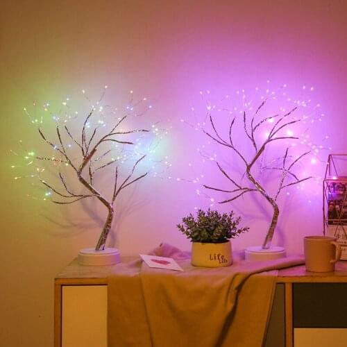36/108 LEDs Flower Cherry Blossom Tree Light Copper Wire DIY Bonsai Tree Table Desk LED Branch Light For Home Bedroom Decor