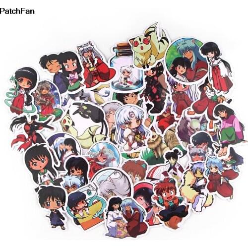 A3665 37pcs Anime Inuyasha Pvc Waterproof Stickers For scrapbooking Luggage Skateboard Phone Laptop Wall Guitar