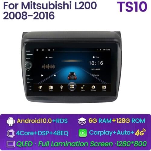 9 Inch 8-Core Android 10.0 2din Car Multimedia Player For MITSUBISHI PAJERO Sport/L200/2006+ Triton/2008+ PAJERO 2010 QLED WiFi