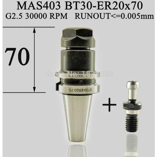 BT30 ER20 CNC machine BT 30 ER 20 Tool holder Drill chuck cutting tools 1pcs G2.5 Hign speed precision collet holders