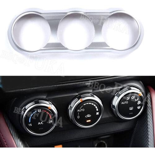 For 2017 2018 Mazda CX-3 A/C Air Condition Button Switch Panel Cover Trim ABS Car styling