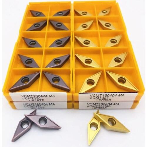 Carbide VCMT160404 MA VP15TF UE6020 US735 external metal milling cutter VCMT 160404 lathe CNC turning tool VCMT parts tool