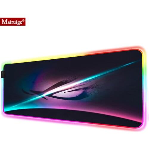 Mairuige Cool ROG Prodigal Eye RGB Mouse Pad LED Backlit Desktop Decoration Pad Gaming Accessories Desk Mat Mouse Pad Gamer