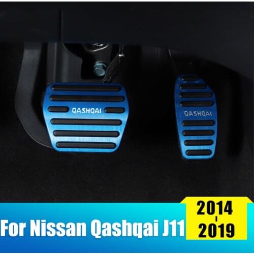 Aluminum alloy Car Foot Fuel Accelerator Pedal Brake Clucth Pedal Cover For Nissan Qashqai j11 2014-2018 2019 2020 Accessories