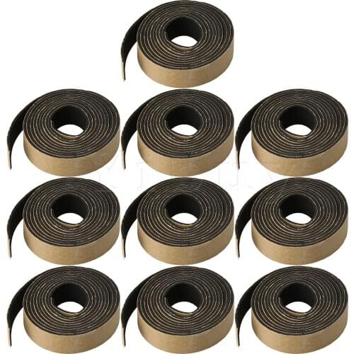 Yibuy 10pcs 15mm Wide 1.5mm Thick 100cm Long Speaker Sealing Tape Gasket Black