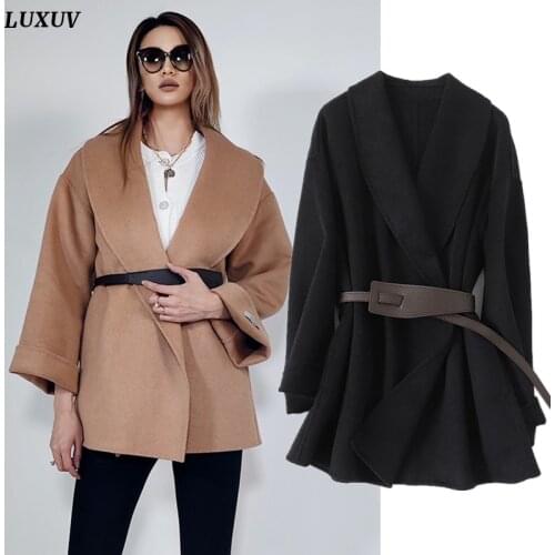 Женские пальто с поясом LUXUV China At AliExpress