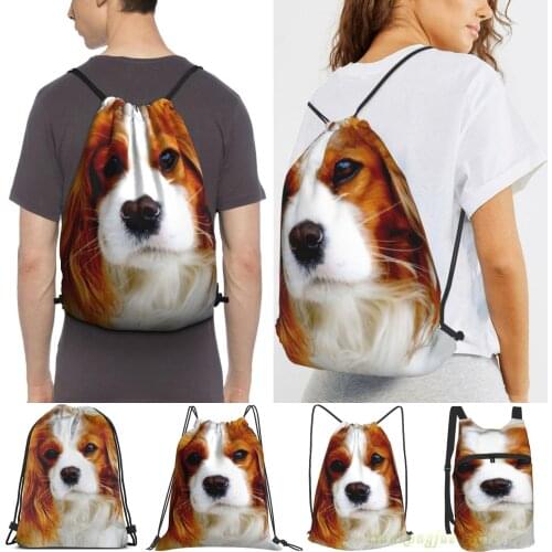 Cavalier King Charles Spaniel Men Outdoor Travel Gym Bag Waterproof Drawstring Backpack Women Fitness Swimming Bag