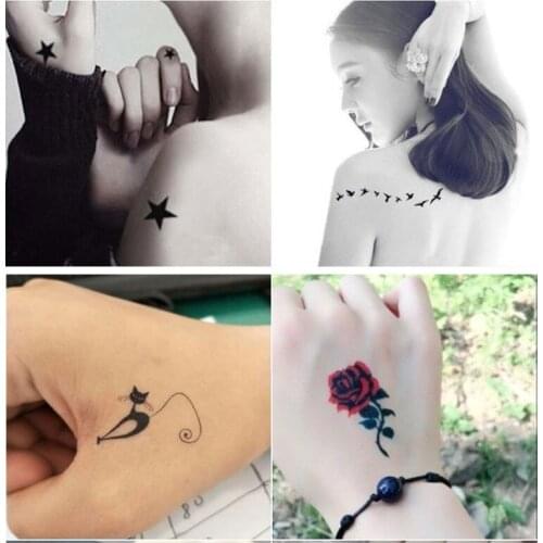 30 pcs Tattoo Sticker Waterproof Woman Persistent Small Fresh Net Red ins Wind Clavicle Ankle Arm Sexy Simulation Sticker