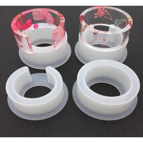 New Opened Cuff Bracelet Silicone Cake Mold Jewelry Making Bangle Mould For Resin Dried Flower DIY Jewelry Cake Tools