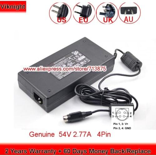 Genuine 54V 2.77A 4 Pin NUA5-6540277-L1 Ac Adapter for SG300-10MPP SF302-08MPP sg300-10pp SG300MPP Laptop Power Supply