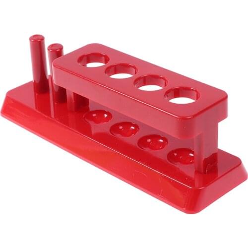 New 1pc Lab School Supplies Red 6 Holes Holder Support Burette Stand Laboratory Test tube Stand Shelf Plastic Test Tube Rack